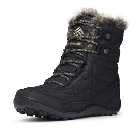 Columbia Women's Minx Shorty Omni-heat Boots Black/Pebble-Size 8.5 - Picture 1 of 11